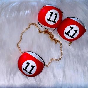 Shot Caller 8ball Red Mini Purse